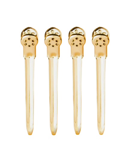 Durable, dependable, and effortlessly festive, these clips are perfect for elevating everyday sectioning—or gifting a little gold to your favorite stylist.