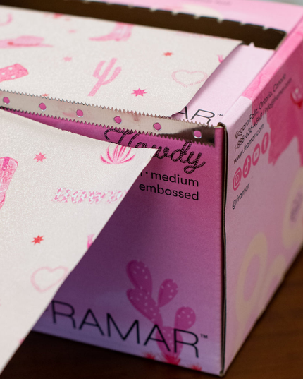 Saddle up your color services with the Framar Howdy Embossed Foil Roll—where professional performance meets playful style. Designed for busy stylists who need precision and reliability, this embossed foil delivers superior grip and control for flawless highlighting and balayage every time.
