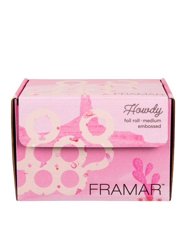 Saddle up your color services with the Framar Howdy Embossed Foil Roll—where professional performance meets playful style. Designed for busy stylists who need precision and reliability, this embossed foil delivers superior grip and control for flawless highlighting and balayage every time.