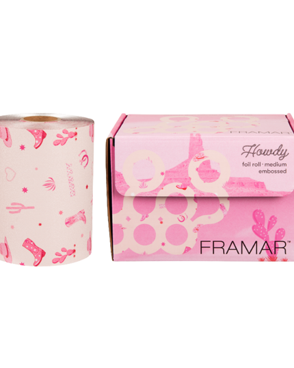 Saddle up your color services with the Framar Howdy Embossed Foil Roll—where professional performance meets playful style. Designed for busy stylists who need precision and reliability, this embossed foil delivers superior grip and control for flawless highlighting and balayage every time.