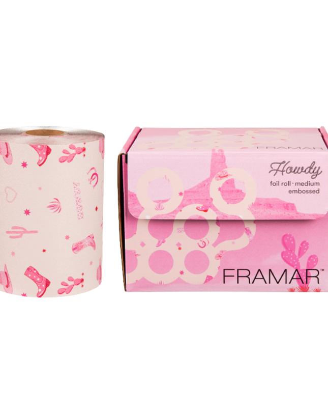 Saddle up your color services with the Framar Howdy Embossed Foil Roll—where professional performance meets playful style. Designed for busy stylists who need precision and reliability, this embossed foil delivers superior grip and control for flawless highlighting and balayage every time.