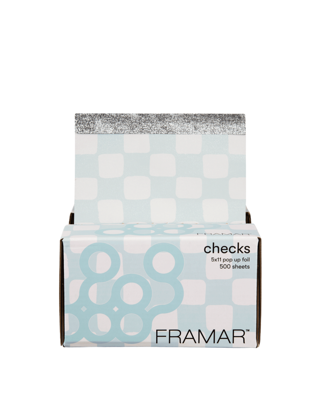 Upgrade your color services with Framar Light Blue Checks Pop Up Foils—designed for speed, precision, and a flawless finish every time. These pre-cut, embossed foils make highlighting and balayage services more efficient, helping stylists work smarter behind the chair while delivering consistent, professional results clients love.