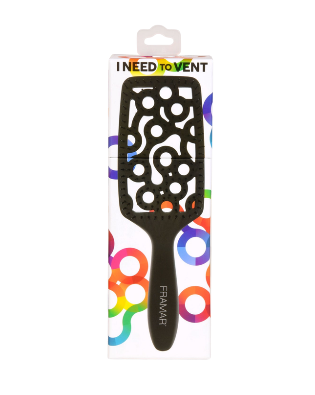 Style and smooth hair in half the time with this aerodynamic detangler designed to hug your scalp and promote airflow.