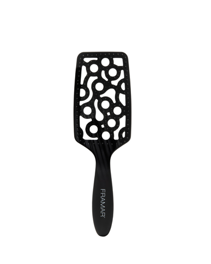 Style and smooth hair in half the time with this aerodynamic detangler designed to hug your scalp and promote airflow.