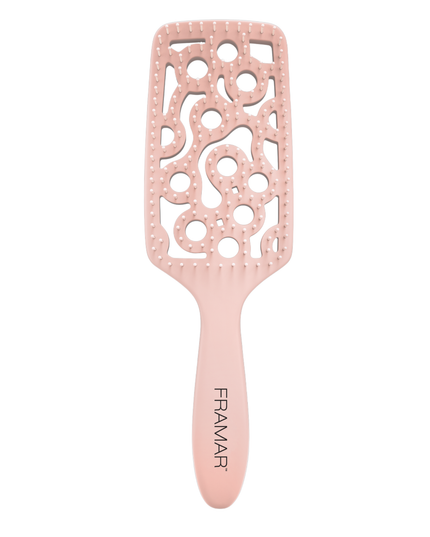 Style and smooth hair in half the time with this aerodynamic detangler designed to hug your scalp and promote airflow.