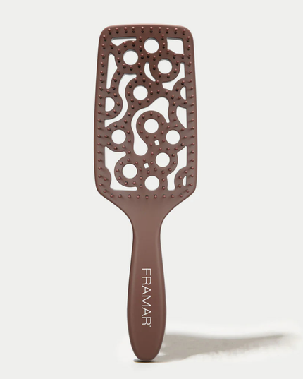 Style and smooth hair in half the time with this aerodynamic detangler designed to hug your scalp and promote airflow.