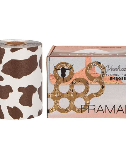 This cow print foil is udder-ly adorable! Giddy-up and grab this limited edition cow print foil before it’s gone! Embossed roll for a non-slip, insane grip foil that colorists have come to know and love. Grab any length needed.