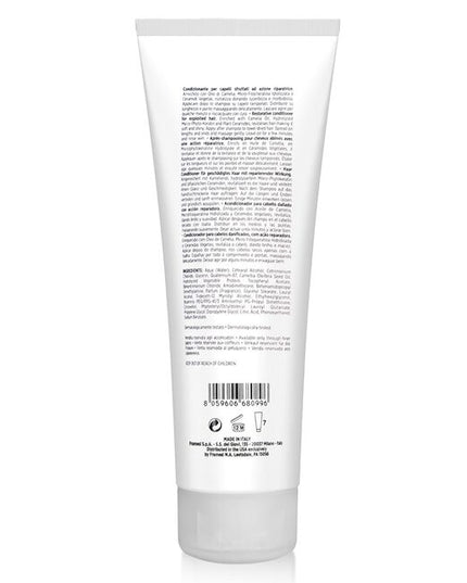 Enriched with Camellia Oil, hydrolyzed Vegetable Micro-Keratin, and Plant Ceramides, it deeply repairs and revives the hair fibers with tangible moisturizing and restorative results. Provides strength and resilience to the hair. Regular use will increase the protective and reparative effects.