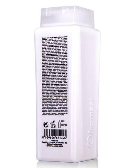 Fortifying and moisturizing shampoo enriched with Camellia Oil for overtreated, damaged, and dehydrated hair. Deeply repairs and revives the hair fibers with tangible moisturizing and restorative results. Regular use improves strength and resilience and increases the protective and restructuring effects.