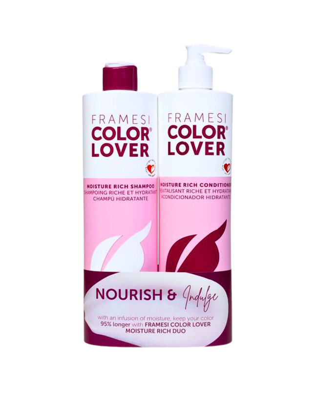 The Color Lover Moisture Rich Holiday Duo Includes:

(1) - Color Lover Moisture Rich Shampoo, 16.9 fl. oz.
(1) - Color Lover Moisture Rich Conditioner, 16.9 fl. oz.