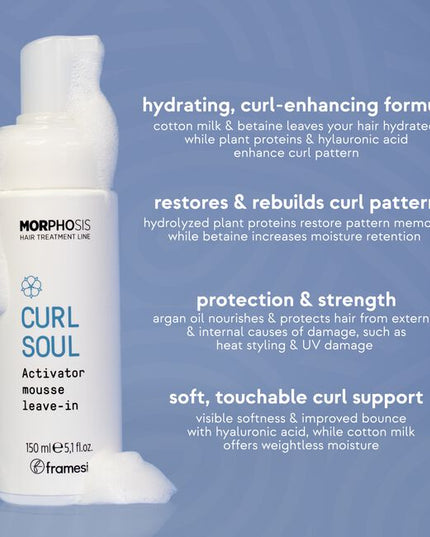 Hydrating, curl-enhancing leave-in for touchable curl support. Lightweight, hydrating formula enhances, restores, and rebuilds curls. Enriched with Cotton Milk, Hyaluronic Acid, and Cationic Conditioners, this weightless leave-in effectively protects the hair from heat damage and humidity. Best suited for dehydrated textures.