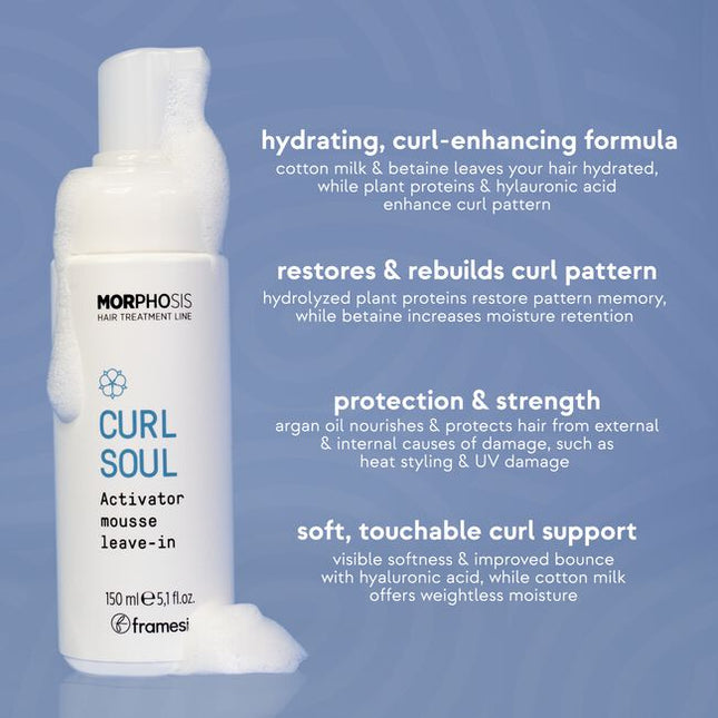 Hydrating, curl-enhancing leave-in for touchable curl support. Lightweight, hydrating formula enhances, restores, and rebuilds curls. Enriched with Cotton Milk, Hyaluronic Acid, and Cationic Conditioners, this weightless leave-in effectively protects the hair from heat damage and humidity. Best suited for dehydrated textures.