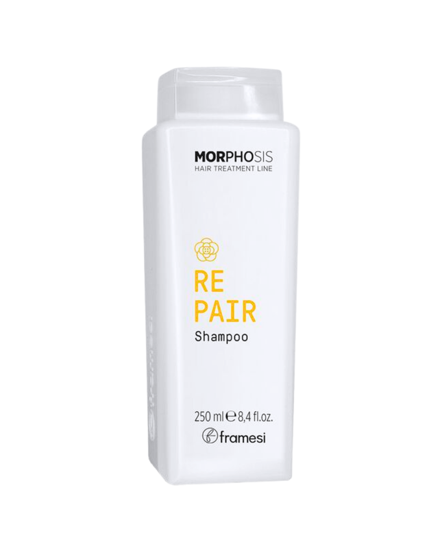 Fortifying and moisturizing shampoo enriched with Camellia Oil for overtreated, damaged, and dehydrated hair. Deeply repairs and revives the hair fibers with tangible moisturizing and restorative results. Regular use improves strength and resilience and increases the protective and restructuring effects.