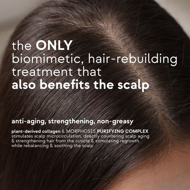 Restructuring, anti-breakage leave-in serum for scalp and hair. Revives and plumps up the hair fibres from within, leaving them strong, full-bodied and silky smooth. It hydrates and rebalances the scalp, leaving the hair stronger and shinier.