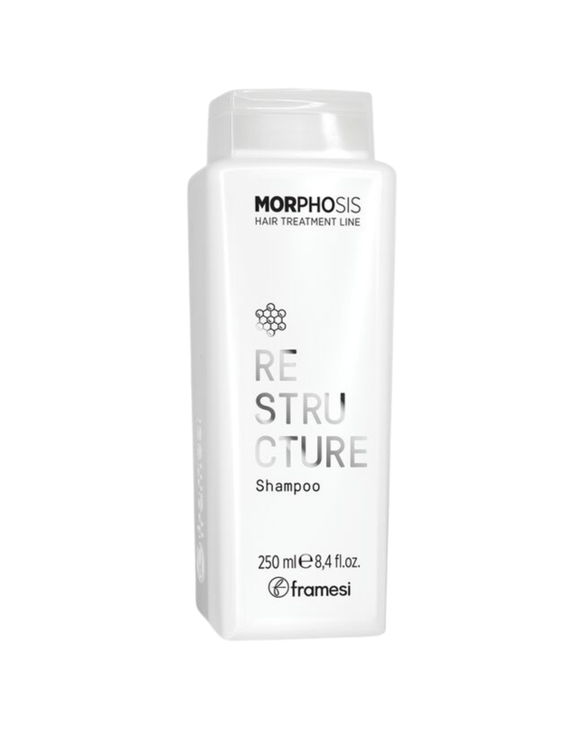 Revitalizing restructuring shampoo that extends the beneficial effects of salon treatments. Enriched with Fermented Rice Extract, Hyaluronic Acid, Vegan Collagen, and plant-derived Peptides, it repairs the hair shaft from the inside out.