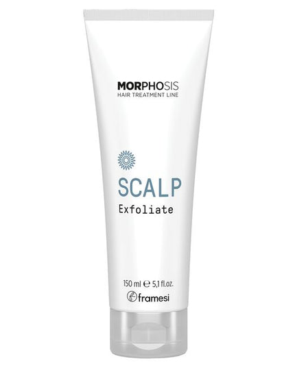 Caring for the scalp. A gentle pre-shampoo exfoliation treatment for deep cleansing of the scalp. Gently exfoliates and removes styling product residue and dead scalp while alleviating dryness. Ideal for preparing the scalp for other Morphosis treatments. Counteracts the dulling effect of repeated washing in hard water. Simultaneously moisturizes the scalp and brings shine and body to the hair.