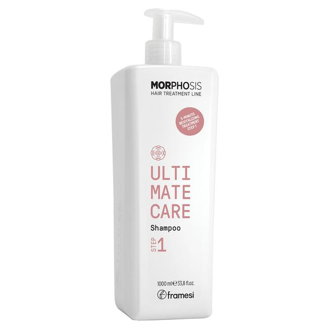 Concentrated Three-Step In-Salon Treatment that deeply hydrates, fills pores, closes cuticles, and smooths the surface of the hair. Its formula is enhanced with Fermented Peony and Hyalorice Extract disciplines and hydrates the hair fiber by carrying out a deep anti-frizz action. THE ULTIMATE CARE IN-SALON system consists of the following 3 products: SHAMPOO, MAXIMIZER, and TREATMENT.