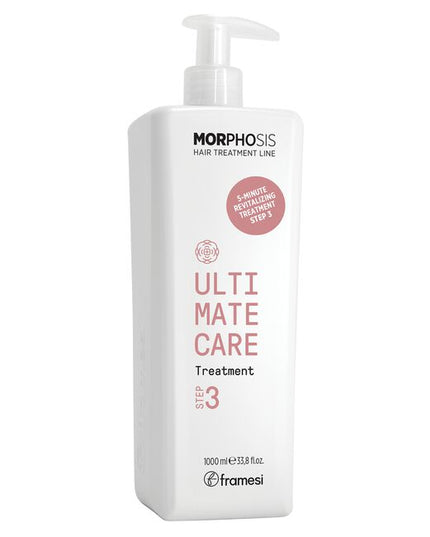 Concentrated Three-Step In-Salon Treatment that deeply hydrates, fills pores, closes cuticles, and smooths the surface of the hair. Its formula is enhanced with Fermented Peony and Hyalorice Extract disciplines and hydrates the hair fiber by carrying out a deep anti-frizz action. THE ULTIMATE CARE IN-SALON system consists of the following 3 products: SHAMPOO, MAXIMIZER, and TREATMENT.