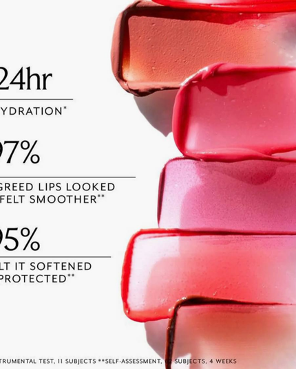 A 24-hour hydrating lip balm that offers a sheer, buildable color with a smooth, buttery texture.