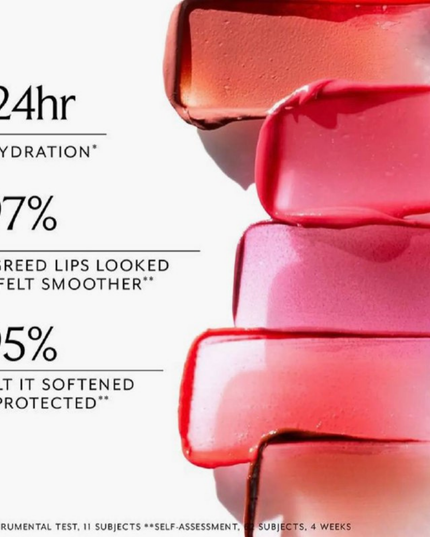 A 24-hour hydrating lip balm that offers a sheer, buildable color with a smooth, buttery texture.