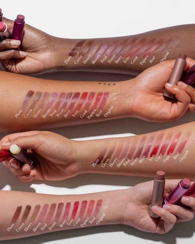 A 24-hour hydrating lip balm that offers a sheer, buildable color with a smooth, buttery texture.