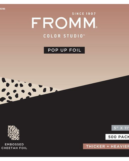 Medium weight embossed cheetah print color foils ideal for multi-color work, balayage, and freehand painting techniques.