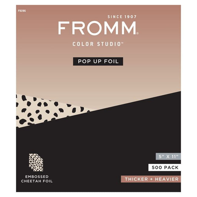 Medium weight embossed cheetah print color foils ideal for multi-color work, balayage, and freehand painting techniques.