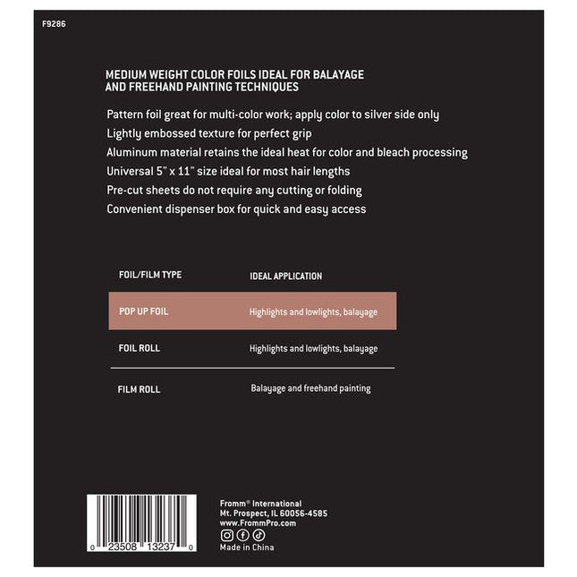 Medium weight embossed cheetah print color foils ideal for multi-color work, balayage, and freehand painting techniques.