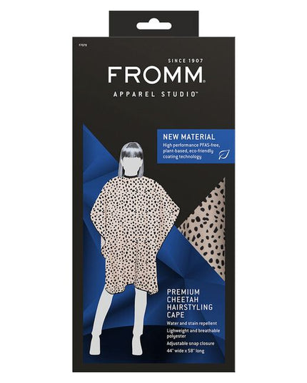 Premium Client Hairstyling Cape - Cheetah Print