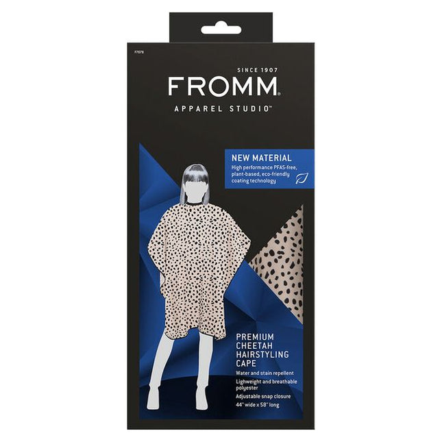 Premium Client Hairstyling Cape - Cheetah Print