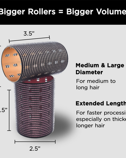 Aluminum core: Retains heat longer than standard rollers, helping set curls more effectively for lasting volume and waves.