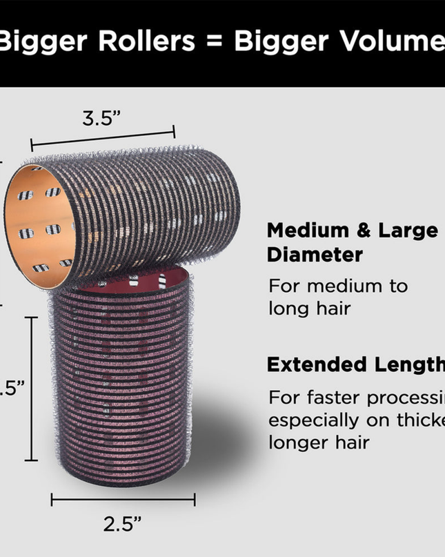 Aluminum core: Retains heat longer than standard rollers, helping set curls more effectively for lasting volume and waves.