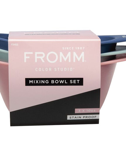 Set of 3 small size mixing bowls for multi color mixing with a stainproof matte finish.