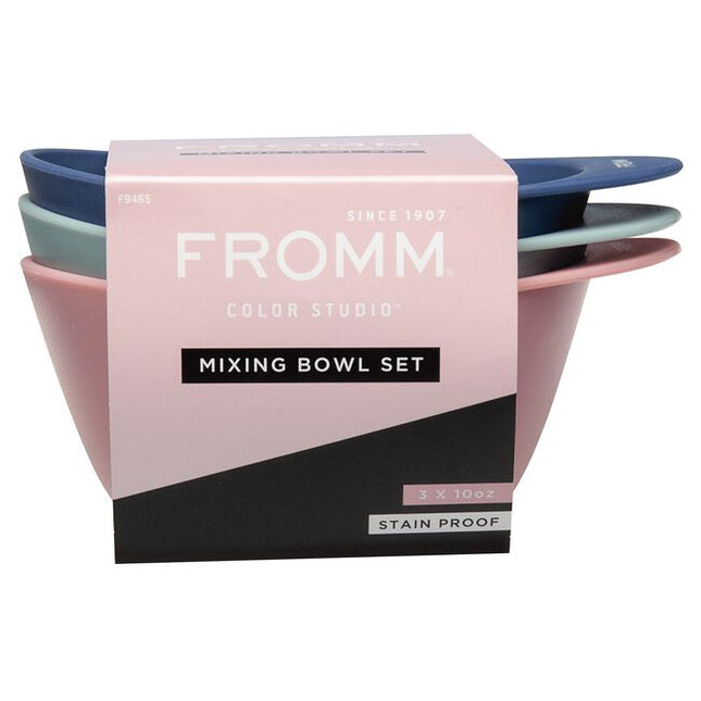 Set of 3 small size mixing bowls for multi color mixing with a stainproof matte finish.