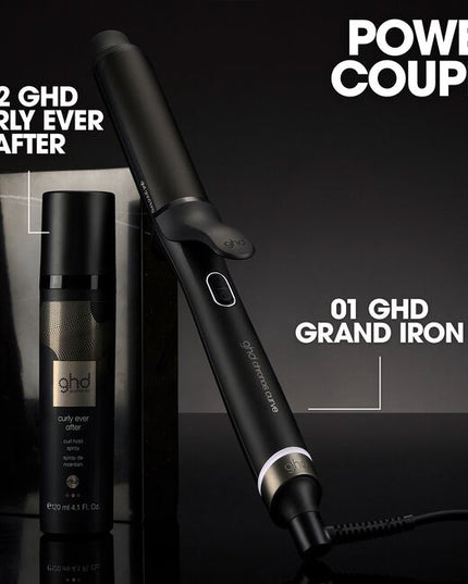 Professional Chronos Grand 1.25" Tong for up to 3X Faster, HD frizz-free bouncy voluminous curls that last all day. With curl responsive technology for ultimate heat consistency of 365°F and no extreme heat damage.