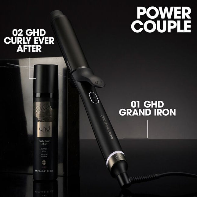 Professional Chronos Grand 1.25" Tong for up to 3X Faster, HD frizz-free bouncy voluminous curls that last all day. With curl responsive technology for ultimate heat consistency of 365°F and no extreme heat damage.