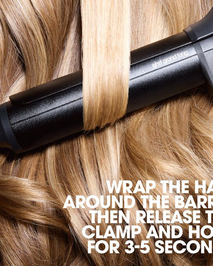 Professional Chronos Grand 1.25" Tong for up to 3X Faster, HD frizz-free bouncy voluminous curls that last all day. With curl responsive technology for ultimate heat consistency of 365°F and no extreme heat damage.