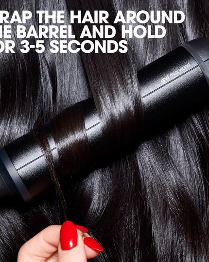 Professional Chronos Max 1.5" Wand for up to 3x faster, HD frizz-free soft waves and looser formed waves that last all day. With curl responsive technology for ultimate heat consistency of 365°F and no extreme heat damage.