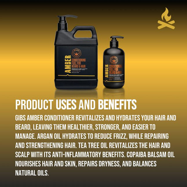 Hydrate and moisturize your hair and scalp with GIBS Amber Conditioner.