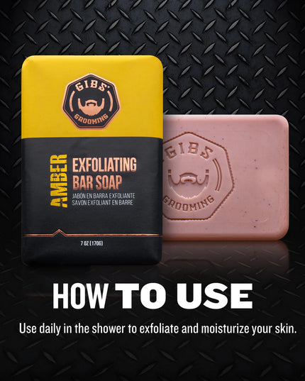 Amber is an exfoliating bar soap, crafted with mango butter and apricot seed for a gentle yet effective way to cleanse your skin. Infused with a captivating Amber Fragrance, each use will leave you with the perfect blend of feeling clean and smelling great.