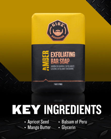 Amber is an exfoliating bar soap, crafted with mango butter and apricot seed for a gentle yet effective way to cleanse your skin. Infused with a captivating Amber Fragrance, each use will leave you with the perfect blend of feeling clean and smelling great.