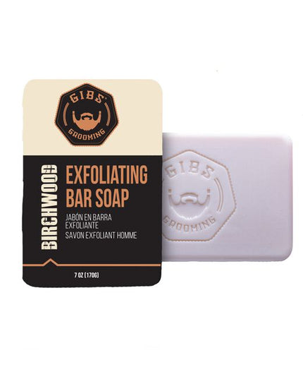 GIBS Grooming's Birchwood exfoliating bar soap is a gentle yet effective way to cleanse your skin. Infused with a captivating Oud fragrance, each use will leave you with the perfect blend of feeling clean and smelling great!