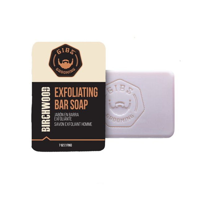 GIBS Grooming's Birchwood exfoliating bar soap is a gentle yet effective way to cleanse your skin. Infused with a captivating Oud fragrance, each use will leave you with the perfect blend of feeling clean and smelling great!