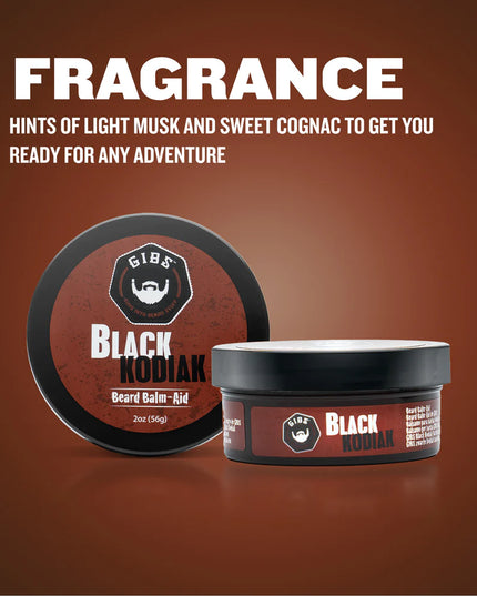 Black Kodiak Beard Balm (previously Black Cognac). This double duty wonder product acts as a balm and pomade in one, busting a smooth move on your beard, smoothing strands into place, and keeping it at attention for whatever life throws your way.