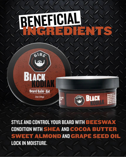 Black Kodiak Beard Balm (previously Black Cognac). This double duty wonder product acts as a balm and pomade in one, busting a smooth move on your beard, smoothing strands into place, and keeping it at attention for whatever life throws your way.