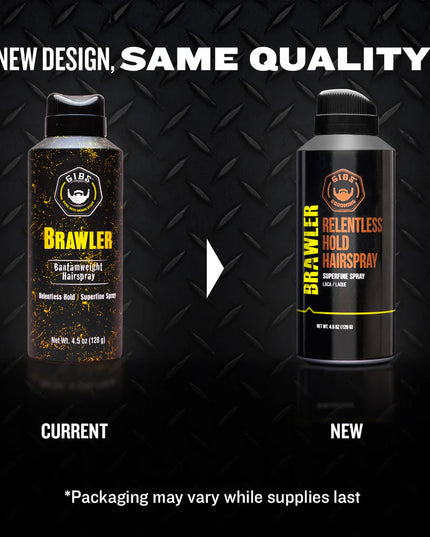 Relentless hold in a superfine spray makes Gibs Brawler Bantamweight Hairspray the most hardcore men's finishing spray in the ring. Fortified with Cocoa, Passion fruit and Dragon's Blood extracts, it not only provides hold that's got your back all day and night, but leaves your hair in even better shape than before. Strong hair and a stronger hold?talk about a one-two punch!