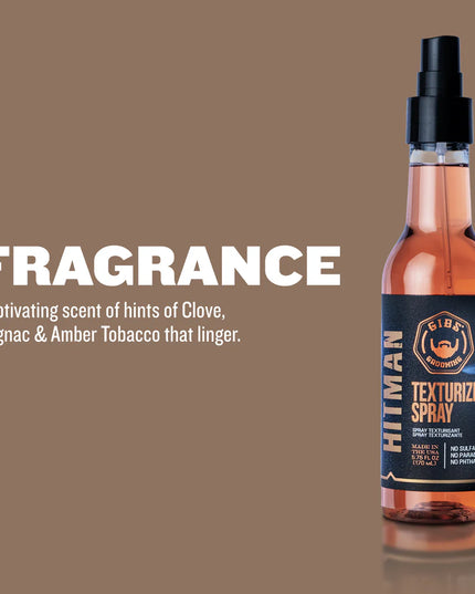 When you're a man on the run, you don't have time to primp and style. With Gib's Hitman Texturizing Spray, all it takes is a one quick shot and a tousle with your fingers for a textured, messy, just-drove-off-in-a-cloud-of-dust look. Topped off with Keratin, Hops and Holy Basil, this spray isn't for the weak hearted (or haired).