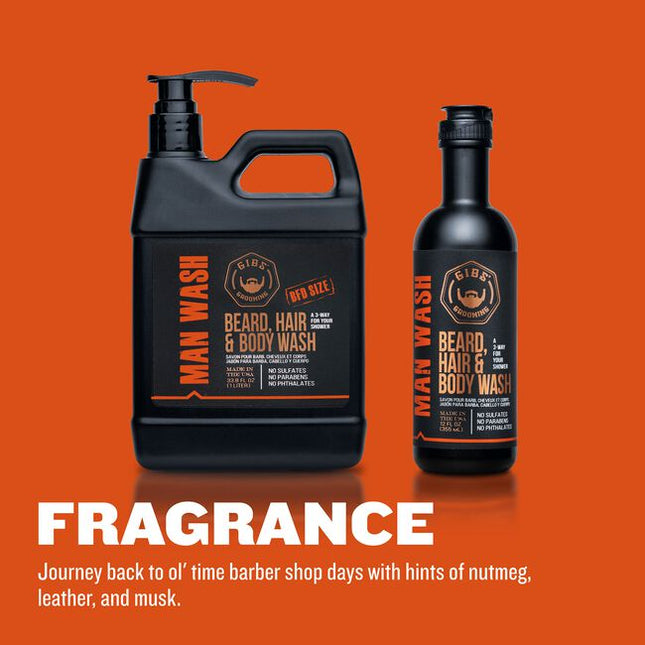Get the ultimate 3-way with GIBS Man Wash BHB! You’ll instantly experience a rugged fragrant blend of Citrus, Oak Basil using Manwash BHB but it doesn’t stop with only smelling great, this wash also cleanses and conditions your skin naturally with Copaiba Balsam Oil Tea Tree Oils. Don’t stop yet! Hemp Oil Argan Oil finish you off with Proteins and Fatty Acids for strength, healthier growth better manageability.
