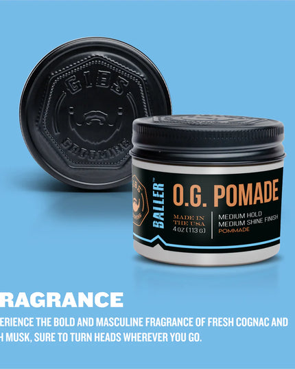 Great style without the styling commitment is what GIBS O.G. Baller delivers! Emulsify just a bit into your fingertips, apply to hair then let the Holy Basil moisturize and soothe while the Hops help to reduce future hair loss. Move your O.G. Baller look throughout the day and re-energize the fresh fragrances of citrus, black carnation and rich amber!