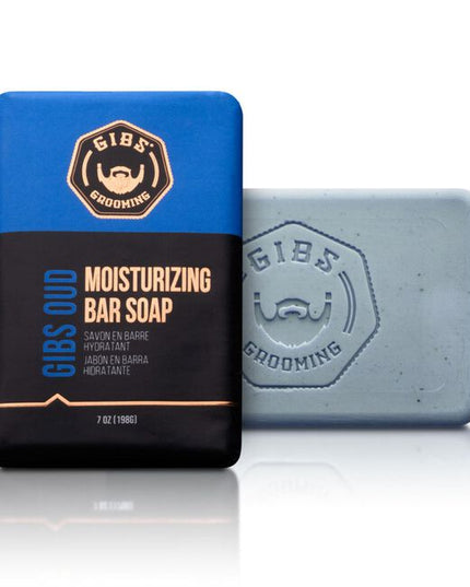 GIBS Grooming's Oud Moisturizing bar soap is a gentle yet effective way to cleanse your skin. Infused with a captivating Oud fragrance, each use will leave you with the perfect blend of feeling clean and smelling great!